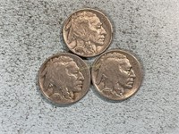 1936, 1936D, 1936S Buffalo nickels