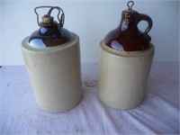 2 pottery jugs, both are in decent condition