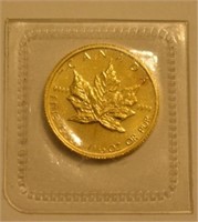 1985 Canadian Maple Leaf $5 Gold Coin