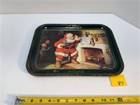 Vtg Santa Coke Serving Tray