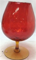 Art Glass Red Vase