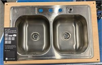 Stainless Double Bowl Sink - "AS IS" READ*