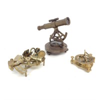 Brass Nautical Group, Sextant, Spyglass, Compass