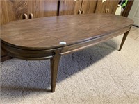VINTAGE OVAL COFFEE TABLE FORMICA TOP