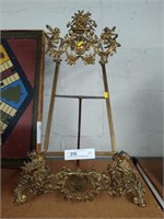 Ornate Cherub Decorated Brass Plated Easel