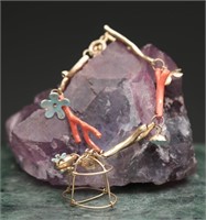 Lolita Lempicka Couture Coral Birdcage Bracelet