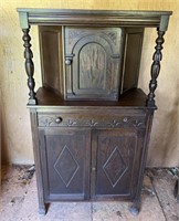 Antique Two Tier Wedge Front Buffet