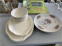 lot of plates, anniversary and ivory