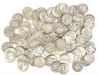 $10 Face Value 90% Silver Mercury Dimes