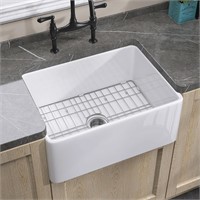 Farmhouse Sink 36X18X10 White Fireclay