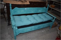 Blue Painted Bench