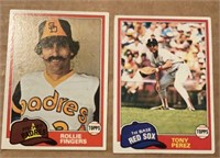 2 1981 Hall Of Famers Cards