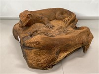 Hand Carved Wooden Goanna