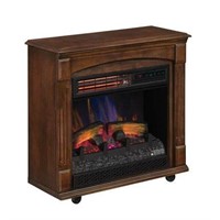 Rolling Mantel with 3D Infrared Quartz Electric Fi