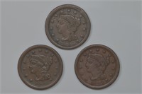 3 - 1854 Large Cents