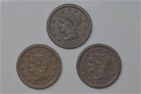 3 - 1851 Large Cents