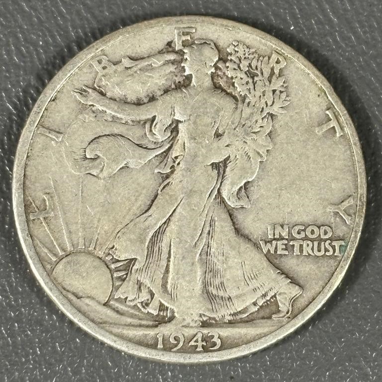 1943S Walking Liberty Silver (90%) Half Dollar