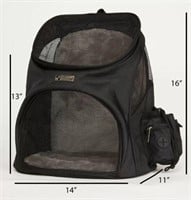 Hotel Doggy Pet Backpack Carrier, Black