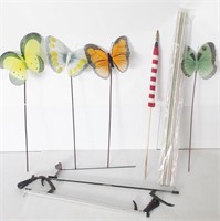 4 Butterfly Yard Stakes,Pick-up Grabbers