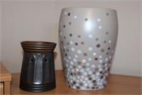 Oil Scent Burner and Pottery Trash Can