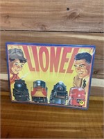 METAL EMBOSSED LIONEL TRAIN SIGN  REPRO