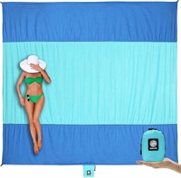 (7ft x 7 ft - blue) WEKAPO Beach Blanket