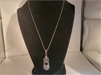 18 KGP pendant / silver (925) necklace 0.448 oz