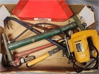B&D Jigsaw - Works! 16.5" Pipe Wrench, Clamps,