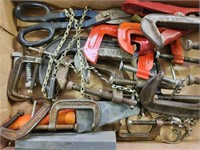 Various Clamps, Sharpeners, Hard Hat and more