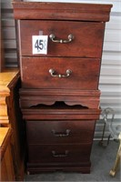 (2) Matching Night Stands (25"H x 21.5"W x 16"D)