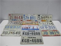 Thirteen Assorted License Plates