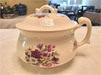 FLORAL COVERED CHAMBER POT - MADE IN USA