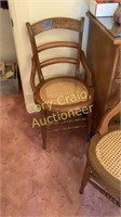 2 cane bottom side chairs