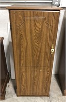 (AF) wooden storage cabinet measuring 16” by 20”