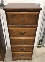 (AF) Wooden 5 drawer dresser measuring 20” by 17”
