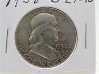 Franklin Half Dollar 1958 D
