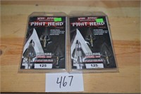Group Lot of 2 New Steel Force Broad heads Phat