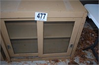 METAL SLIDING GLASS DOOR CABINET (30"T,35"W,12"D)