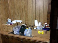 Group of cleaning supplies