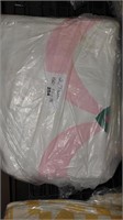 2- pink and white twin quilts