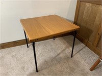 Wood Top Card Table