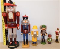 (6) Wooden & Cast Iron Nutcrackers