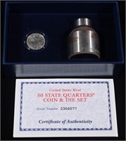 US MINT 50 STATE QTRS COIN & DIE SET W/ COA