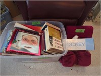 Books, Jockey Slippers And Towel As Shown