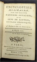 Antique French Hardcover Encyclopedie Militaire Av