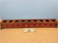 *LPO*Decorative Wooden Stand w/ 9 Built In Small