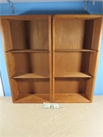 *Set Of 2, 3 Tier Shelves, Wooden, 28in Tall, 14in