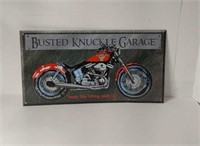 Tin Sign Busted Knuckle Garage. U15E