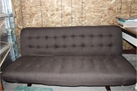 Brown Fabric Fold Down Couch