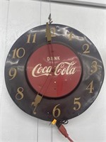 Vintage metal coca collar clock